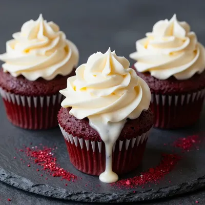 Red Velvet Cupcakes with Cream Cheese Frosting