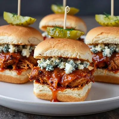 Slow Cooker Buffalo Chicken Sliders for NFL Playoff Bites