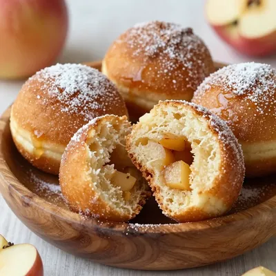 Warm Apple Cider Donut Holes for New Year's Day Desserts