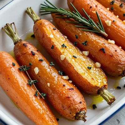 warm garlic roasted sweet potato and carrots with fresh herbs