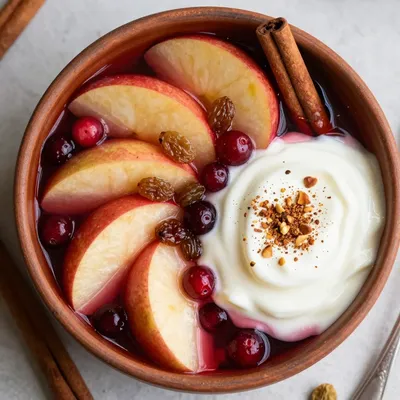 Warm Spiced Apple And Cranberry Compote For Winter Breakfasts
