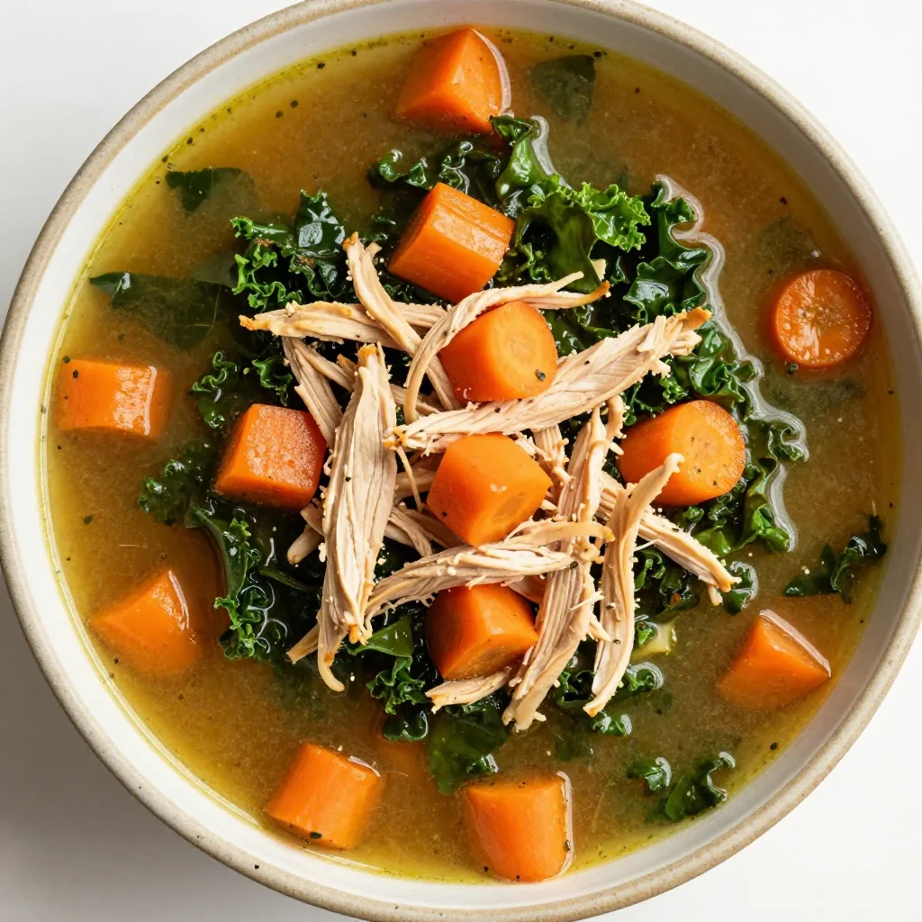 batch cook friendly onepot chicken carrot and kale soup for families