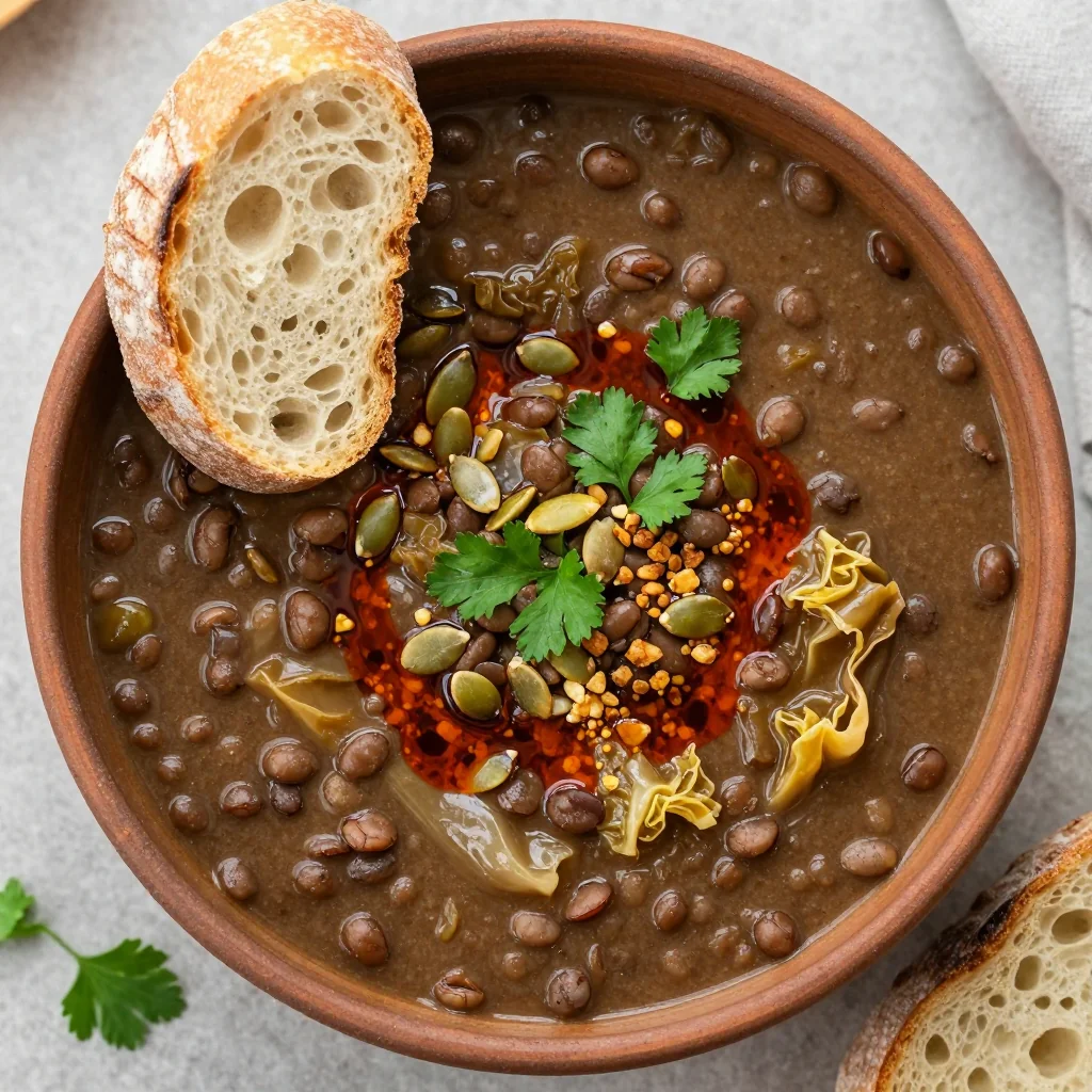batch cook hearty lentil and cabbage soup for cold january nights
