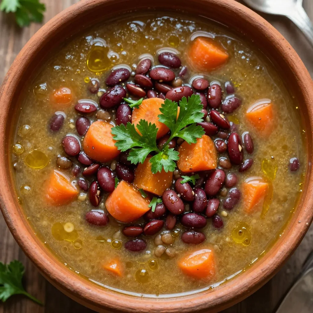 budget friendly lentil and carrot soup for family meal prep