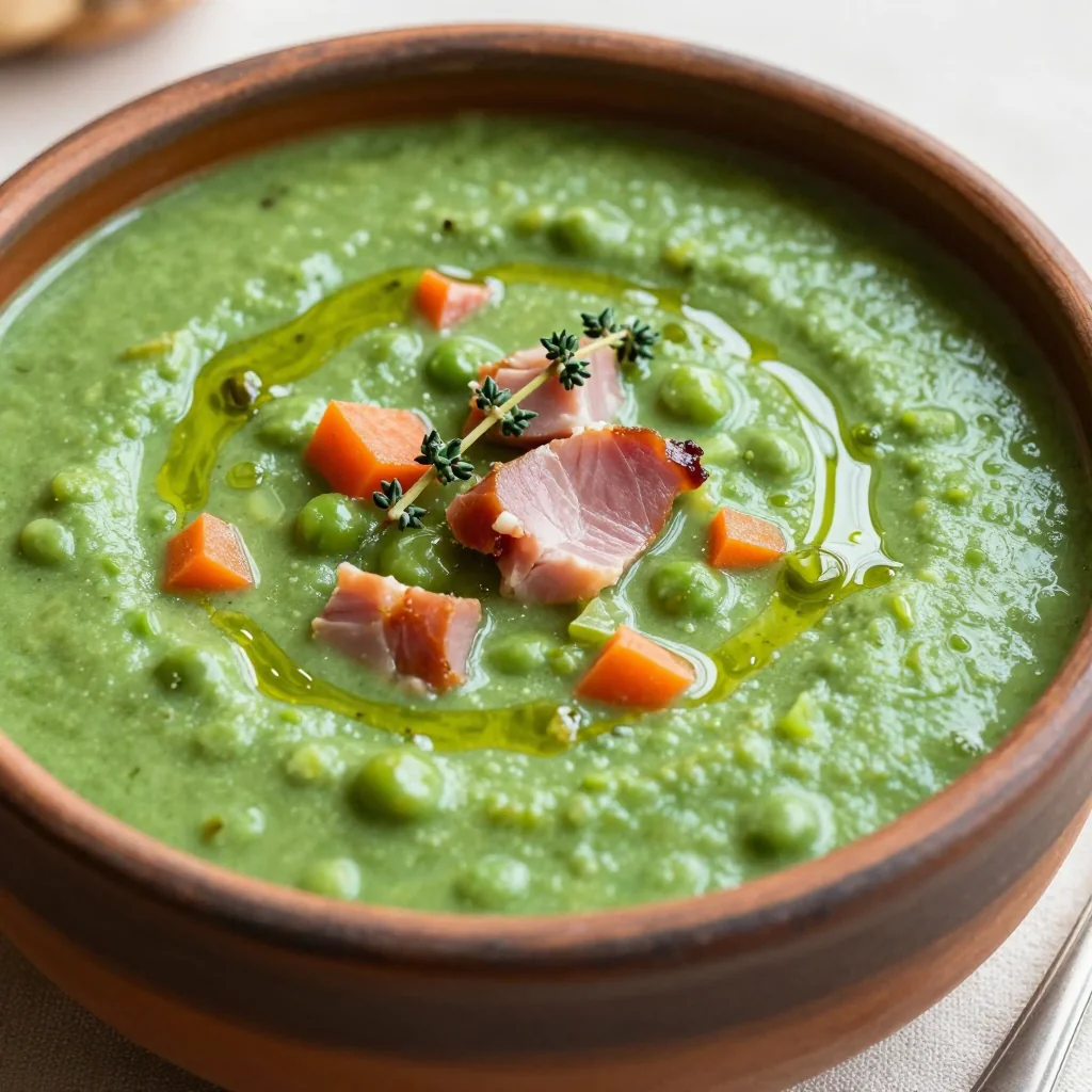 Budget-Friendly Split Pea Soup with Ham in the Slow Cooker