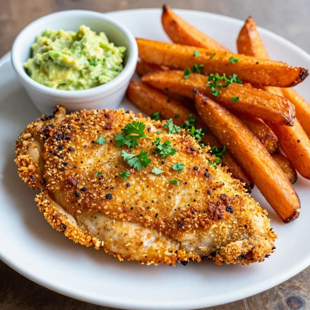Clean Eating Baked Chicken and Sweet Potato Fries