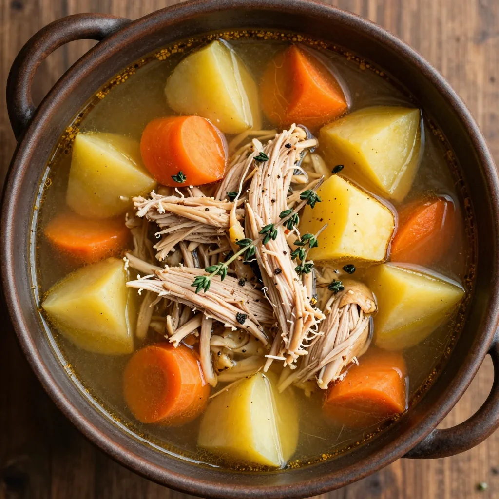 comforting onepot chicken and root vegetable soup for cold days
