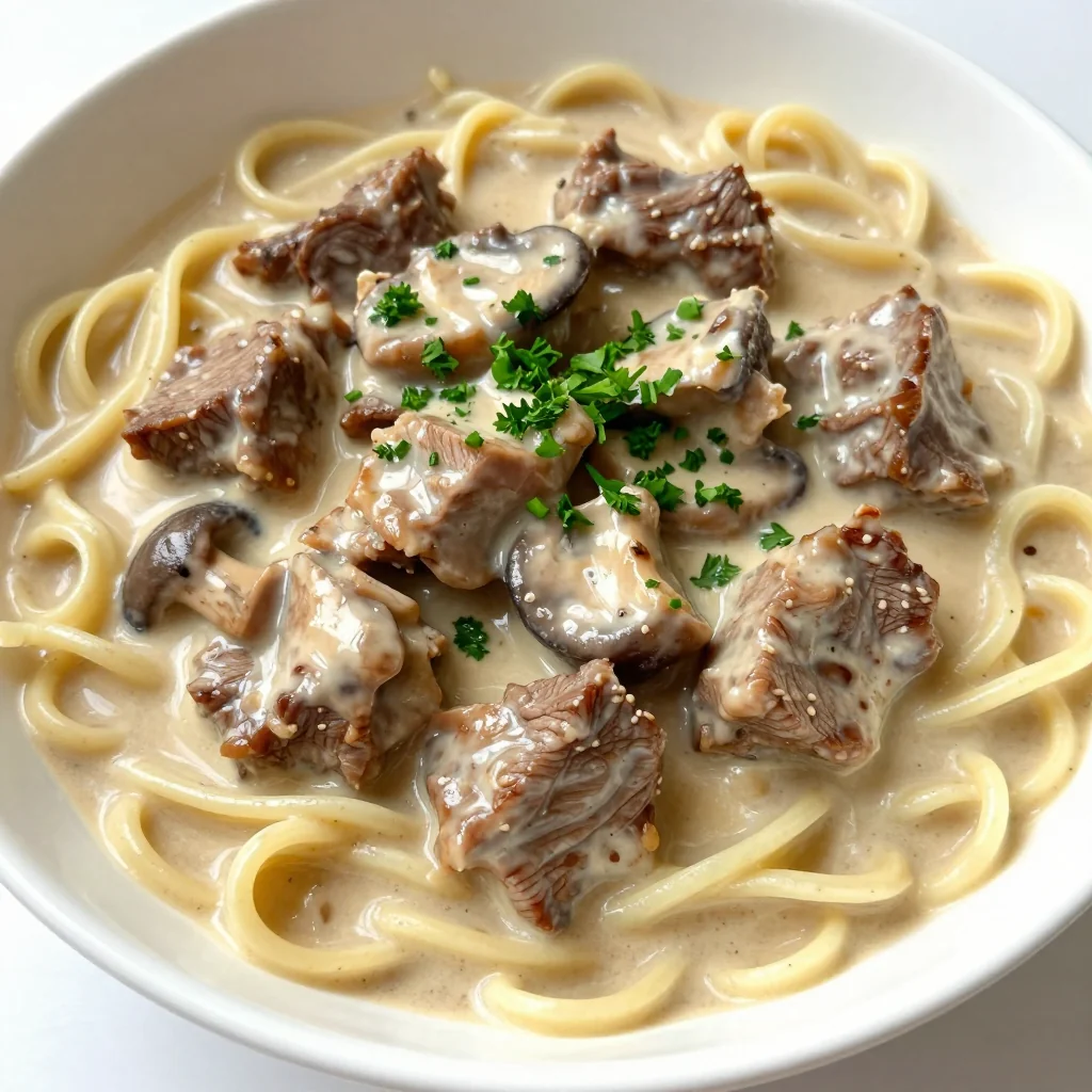 Creamy Beef Tips and Noodles for a Comfort Dinner