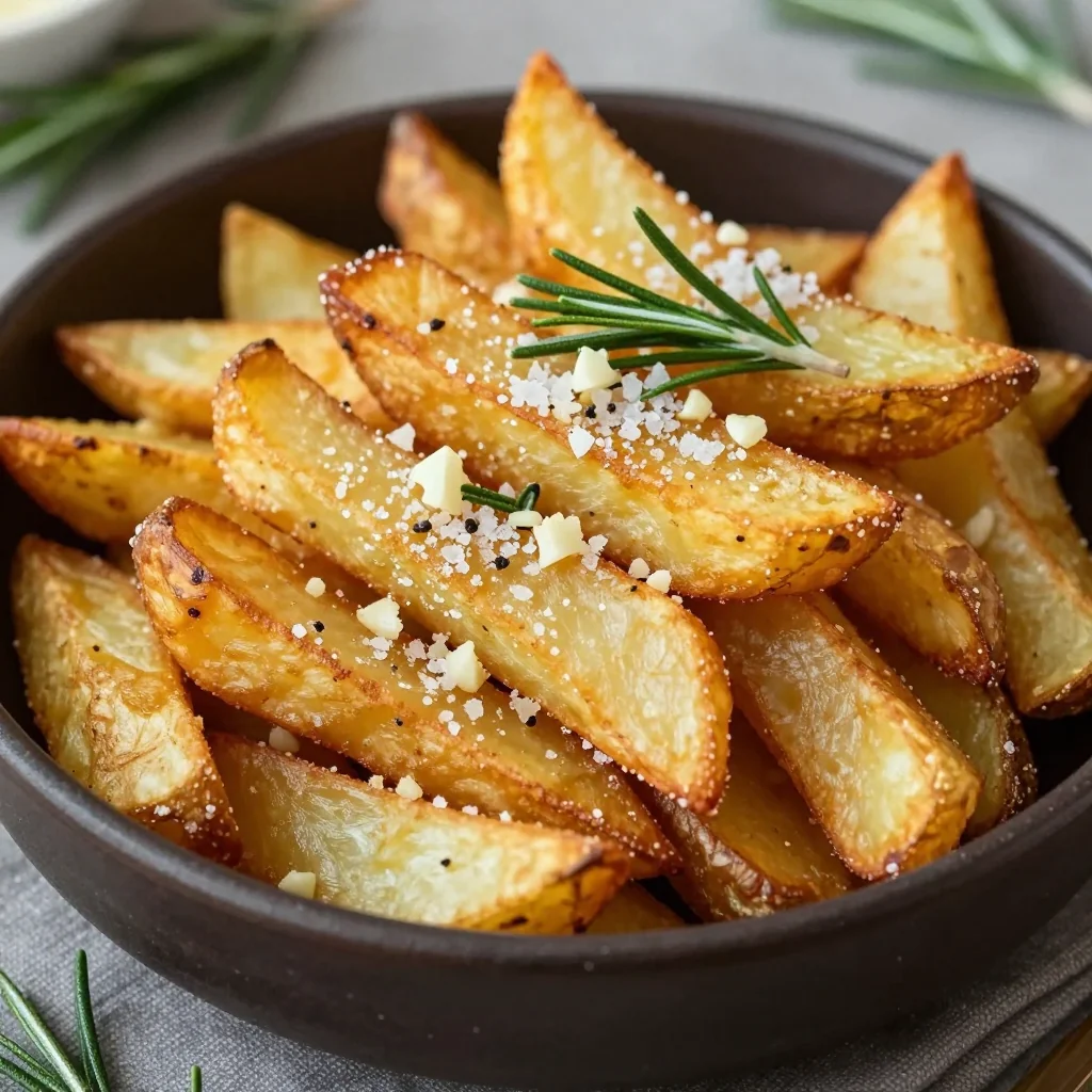 crispy herb fries with garlic and rosemary for winter side dishes