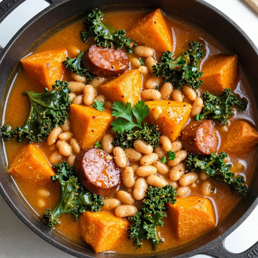 easy onepot sweet potato and kale stew for family meal prep