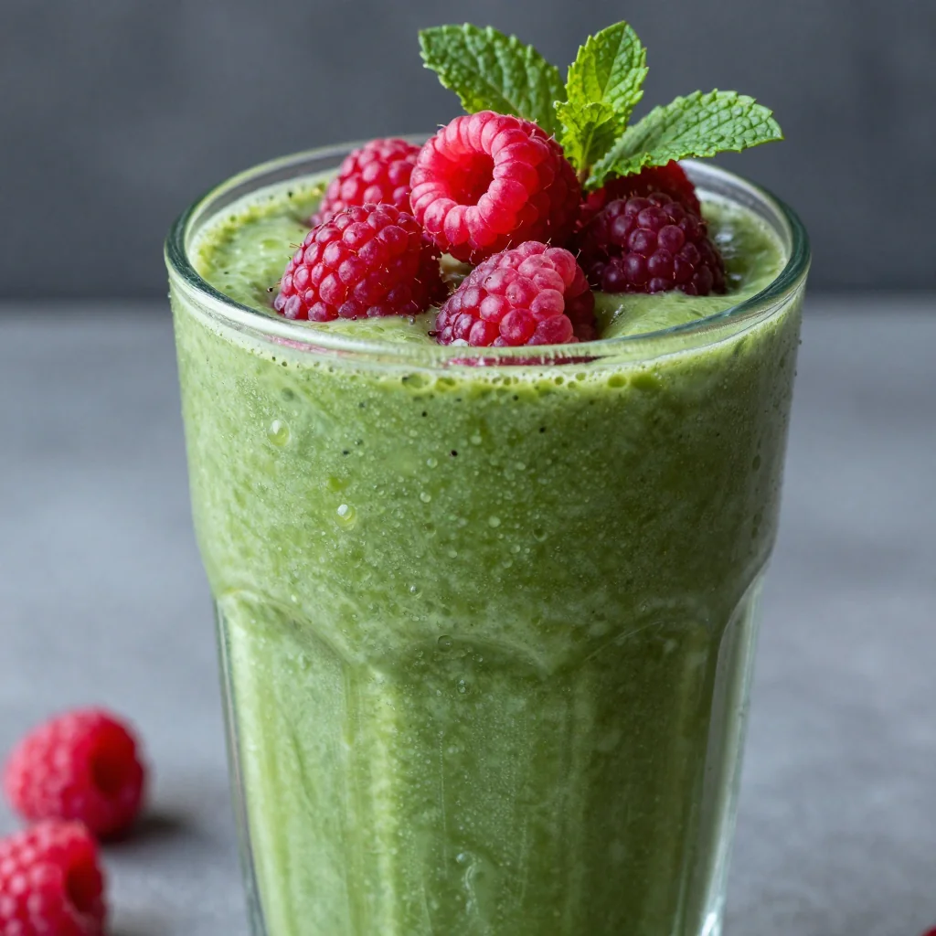 New Year Reset Raspberry And Spinach Smoothie