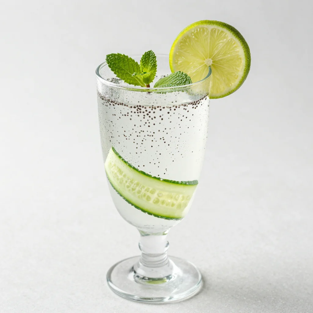 New Year's Day Chia Seed Water for Hydration Detox