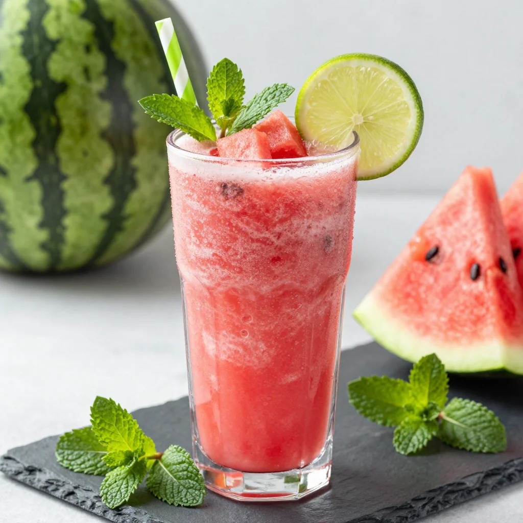 New Year’s Day Detox Watermelon and Mint Cooler Smoothie