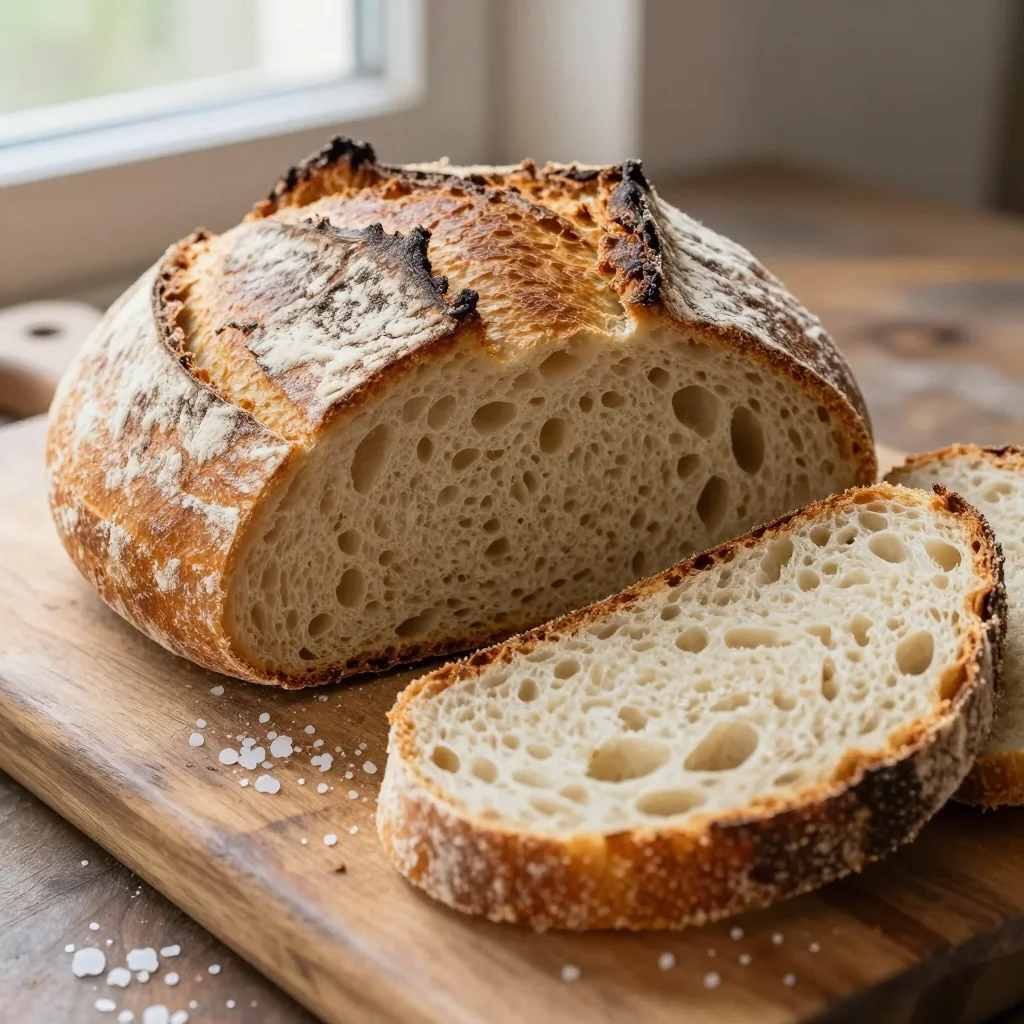 No-Knead Crusty Bread from Pantry Staples for Beginners