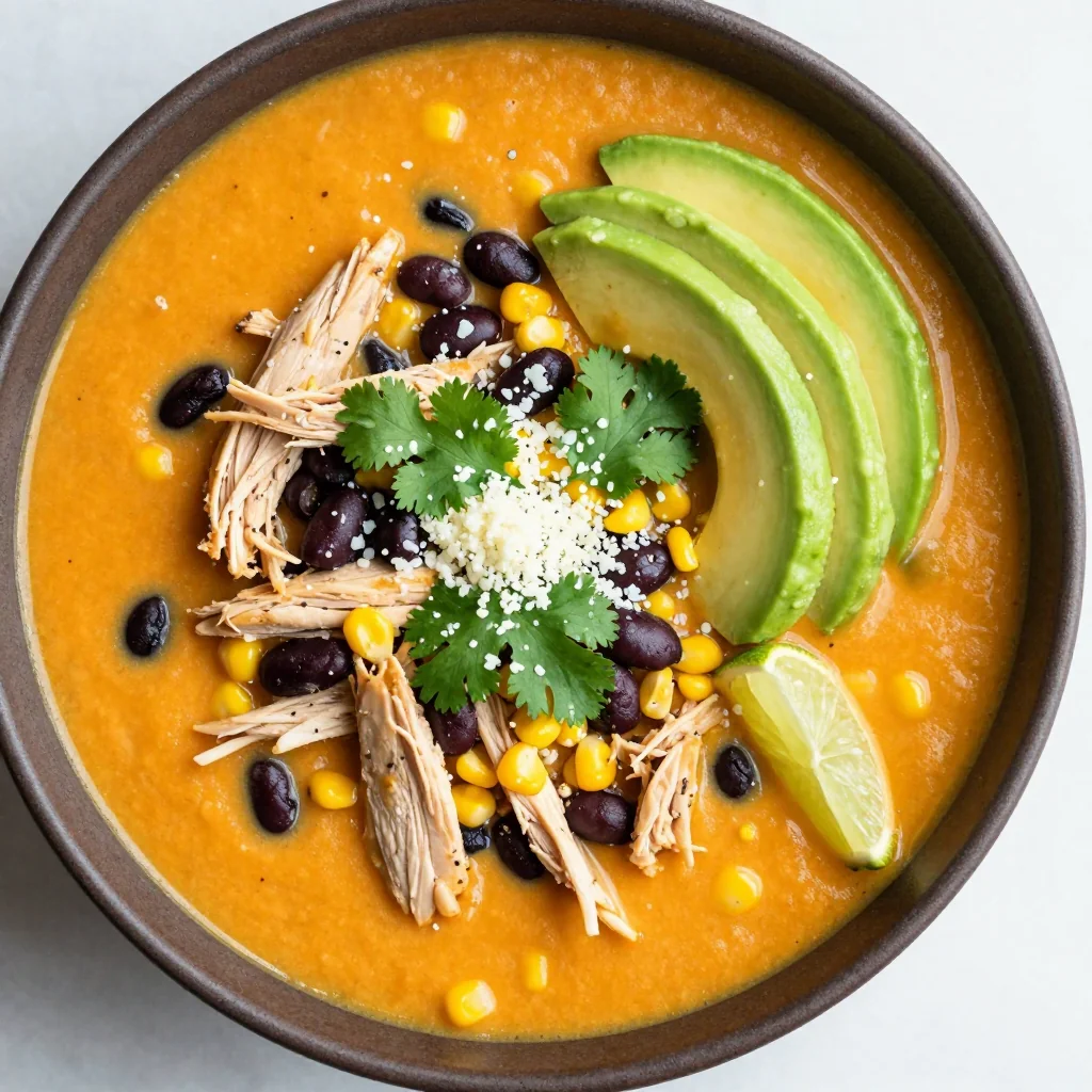One Pot Creamy Chicken Enchilada Soup for Family Dinners