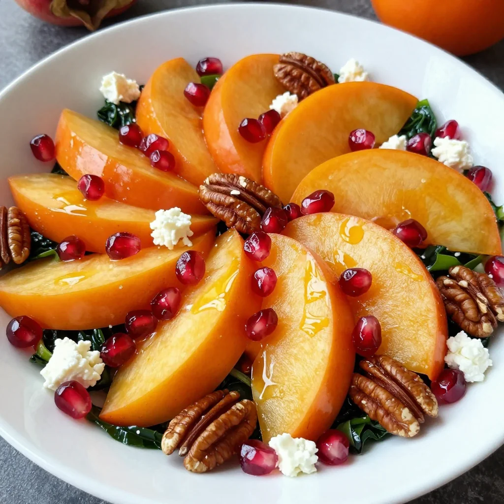 persimmon and pomegranate salad with toasted pecans for holiday sides