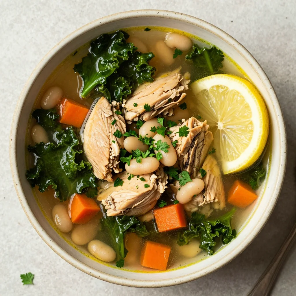 proteinrich onepot chicken and kale soup for january meal prep