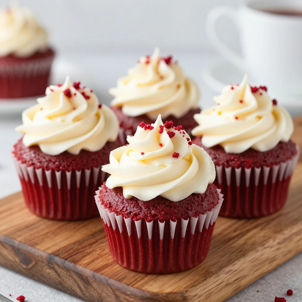 Red Velvet Cupcakes with Cream Cheese Frosting