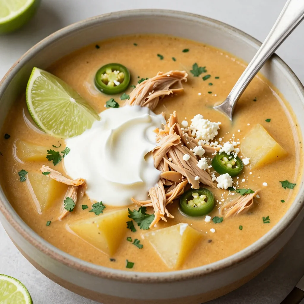 Slow Cooker Chicken And Potato Chili Creamy
