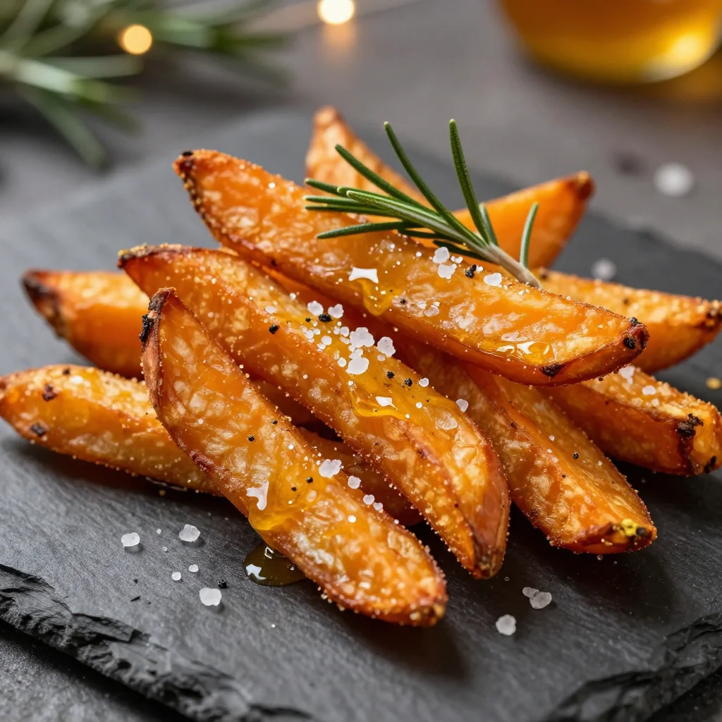 sweet potato fries with rosemary and sea salt for holiday side dishes