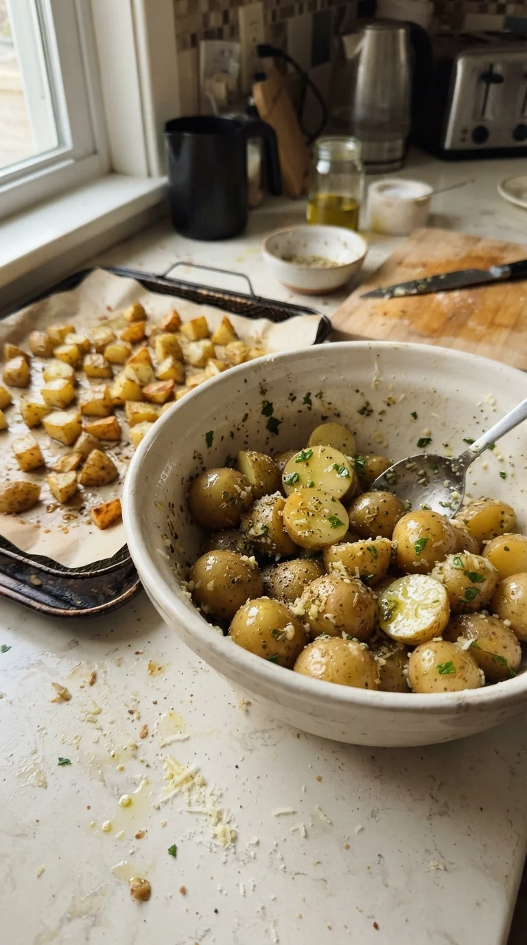 Step-by-step cooking of Airfryer Crispy Parmesan Potatoes Recipe
