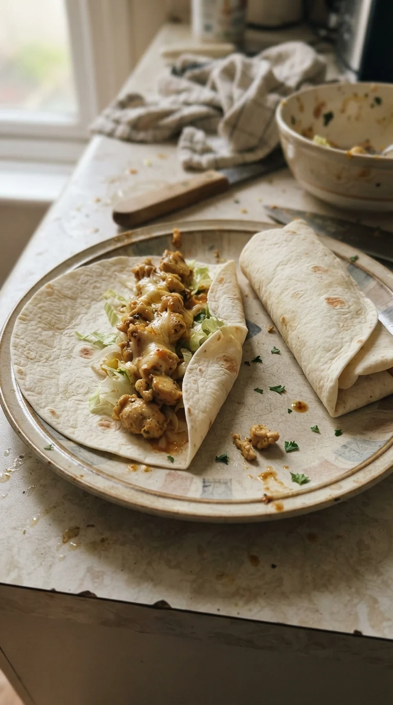 Step-by-step cooking of Garlic Butter Chicken Wraps – Quick Lunch
