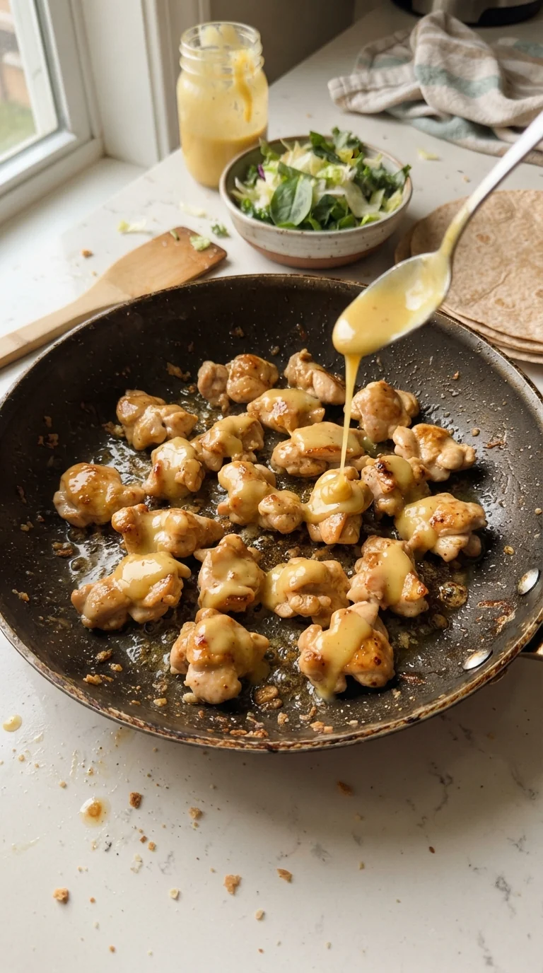 Step-by-step cooking of Honey Mustard Chicken Salad Wraps