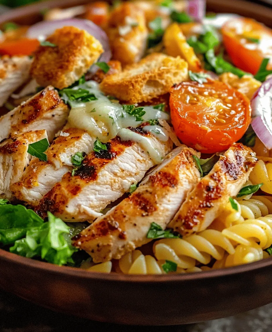 Pasta salads have become a staple in culinary circles, celebrated for their versatility and ability to be enjoyed in a variety of settings. Whether you're hosting a summer barbecue, attending a potluck, or simply seeking a quick and delicious weeknight meal, pasta salads offer a delightful way to combine flavors, textures, and nutrition in one dish. Among the myriad of pasta salad options, the Chicken Caesar Pasta Salad stands out as a particularly enticing choice that marries the classic flavors of a Caesar salad with the heartiness of pasta.