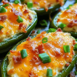 When it comes to appetizers that pack a flavorful punch, few dishes can compete with the allure of jalapeño poppers. These bite-sized treats are beloved for their perfect combination of spice, creaminess, and crunch. Among the myriad of ways to prepare jalapeños, Cheese Stuffed Jalapenos Delight stands out as an exceptional choice, offering a delightful medley of flavors and textures that appeals to a wide range of palates. Whether you are hosting a lively gathering, attending a potluck, or simply craving a savory snack, this recipe serves as the ideal companion for any occasion.