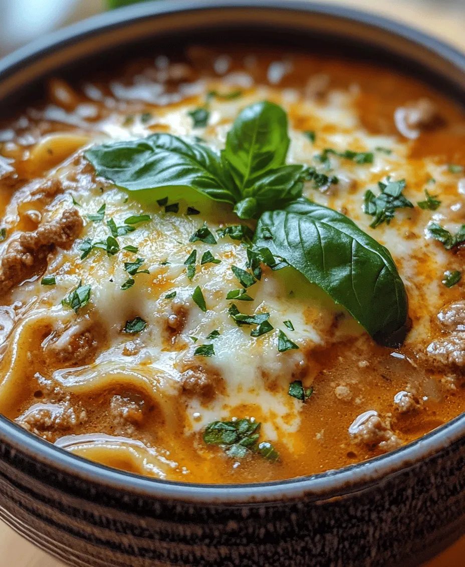 Lasagna soup is a delightful culinary creation that brings the beloved flavors of traditional lasagna into a warm, comforting bowl of soup. This innovative dish has captured the hearts of home cooks and food enthusiasts alike, presenting a cozy meal that is perfect for family gatherings or quiet nights in. The beauty of lasagna soup lies in its ability to combine all your favorite lasagna components—rich tomato sauce, savory meats, and melty cheeses—into a single, hearty soup format.