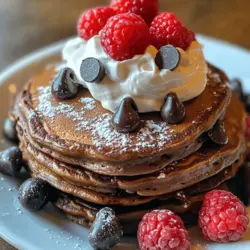 Chocolate pancakes have a unique allure that captures the hearts (and taste buds) of breakfast enthusiasts everywhere. Their rich, decadent flavor combined with a fluffy texture makes them a delightful choice for any meal of the day, but especially for breakfast or brunch. Imagine waking up to the irresistible aroma of chocolate wafting through your kitchen, promising a sweet start to your day. Whether it's a special occasion like a birthday, a cozy weekend treat, or simply a craving for something indulgent, these chocolate pancakes are sure to elevate your breakfast experience.