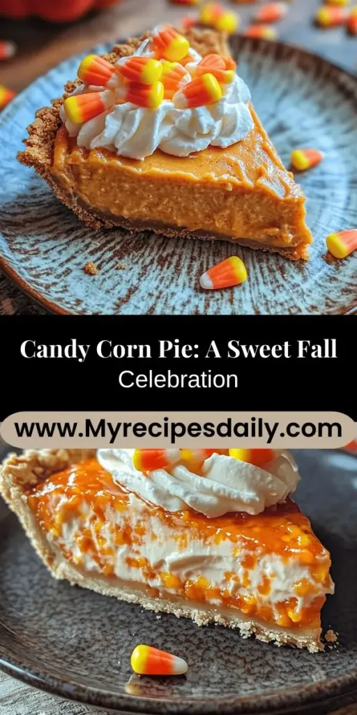 Get into the fall spirit with Candy Corn Pie Delight, a festive dessert that combines the nostalgic flavors of candy corn with a creamy filling in a graham cracker crust. Perfect for Halloween or Thanksgiving gatherings, this easy-to-make pie is sure to impress your friends and family. Enjoy the sweet, buttery flavors and vibrant colors of autumn with every delicious bite. Don’t miss out on this seasonal treat! #CandyCornPie #FallDesserts #HalloweenTreats #ThanksgivingPie #FestiveBaking