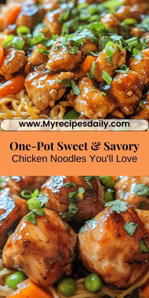Get ready to delight your taste buds with this one-pot sweet and savory chicken noodle dish! Perfect for busy weeknights, this recipe combines tender chicken thighs, vibrant veggies, and flavorful noodles all cooked together for a quick cleanup. Enjoy the mouthwatering blend of sweetness from honey or maple syrup and savory notes from soy sauce. It’s nutritious, versatile, and ideal for any occasion! #OnePotMeal #ChickenNoodles #EasyDinner #HealthyEating #ComfortFood
