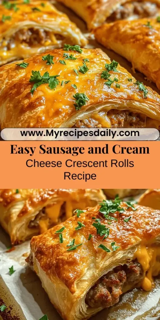 Looking for an easy and crowd-pleasing appetizer? Try these Sausage, Rotel & Cream Cheese Crescent Rolls! This deliciously simple recipe combines savory sausage, zesty Rotel tomatoes, and creamy cheese, all wrapped in flaky crescent dough. Perfect for game days or potlucks, it’s ready in about 30 minutes! Impress your guests with this flavorful snack that's sure to be a hit! #CrescentRolls #Appetizer #PartyFood #EasyRecipes #ComfortFood #SausageRecipes #Foodie