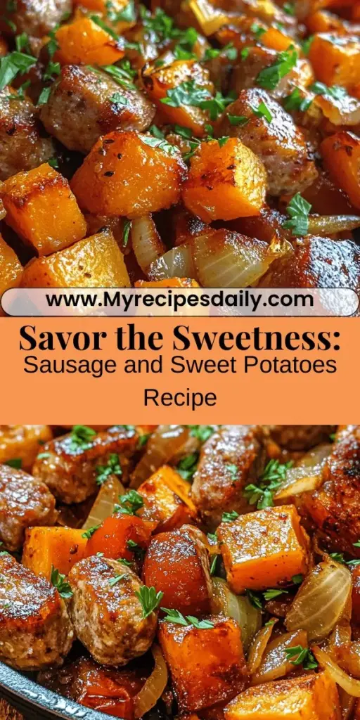 Discover the perfect comfort food with our Savory Sausage and Sweet Potatoes with Honey Garlic Bliss! This easy-to-make dish features a delicious balance of savory sausage, caramelized sweet potatoes, and a sweet honey garlic sauce that ties it all together. Ideal for busy weeknights or special gatherings, this recipe is sure to impress. Enjoy a nutritious meal that the whole family will love! #ComfortFood #HealthyEating #SavorySausage #SweetPotatoes #EasyRecipes #MealPrep