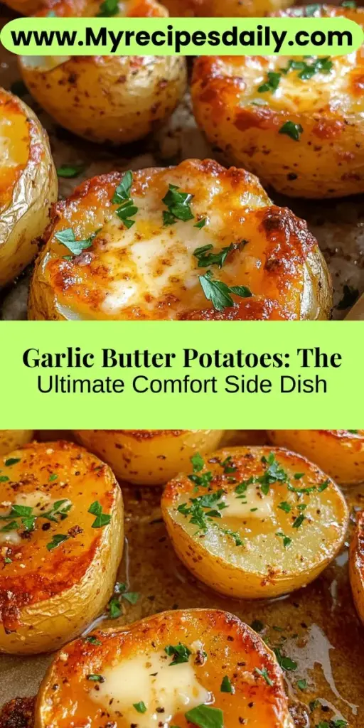 Discover the ultimate comfort food with these Baked Garlic Butter Potatoes! This easy recipe transforms simple baby potatoes into a deliciously rich and savory side dish that's perfect for any occasion. Enjoy the mouthwatering combination of garlic and butter as the potatoes bake to golden perfection. Pair them with grilled meats or delightful salads for an unforgettable meal. Elevate your dinner with this irresistible dish! #BakedPotatoes #ComfortFood #GarlicButter #SideDish #EasyRecipes #PotatoLovers #Foodie