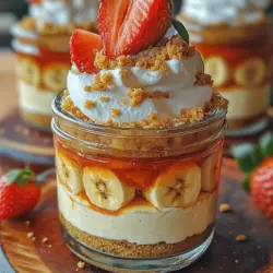 If you’re on the hunt for a delightful dessert that’s both easy to prepare and irresistibly delicious, look no further than No-Bake Mini Strawberry Banana Pudding Crunch Cheesecakes. This dessert perfectly marries the creamy richness of cheesecake with the lightness of banana pudding, all while incorporating the fresh, vibrant flavors of strawberries and bananas. What makes it even better? The simplicity of a no-bake recipe, allowing you to whip up these mini indulgences without the need for an oven.