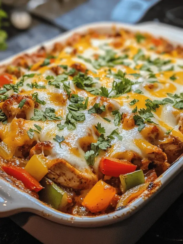 In the fast-paced world we live in, the allure of a one-dish meal cannot be overstated. Among the myriad options available, the Chicken Fajita Casserole stands out as a robust and flavorful choice that perfectly marries convenience with taste. This dish encapsulates the essence of traditional fajitas—succulent chicken, vibrant vegetables, and zesty spices—while offering the ease of a casserole format. Whether you're navigating a busy weeknight or preparing for a family gathering, this casserole is an ideal solution that brings everyone together around the dining table.