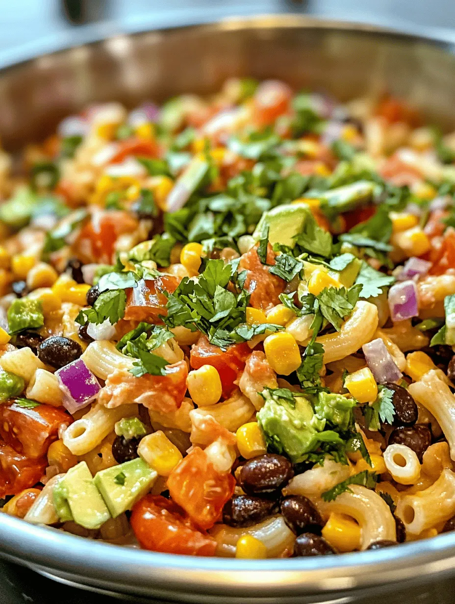 Macaroni salad is a beloved dish that has found its way into many kitchens across the globe, often serving as a side dish at barbecues, picnics, and family gatherings. Its versatility allows for endless variations, making it a staple in potluck contributions and summer cookouts. Traditional macaroni salad typically features a creamy dressing and a medley of vegetables, but today we’re taking this classic recipe to new heights with a vibrant and zesty interpretation: Spicy Fiesta Mexican Macaroni Salad.