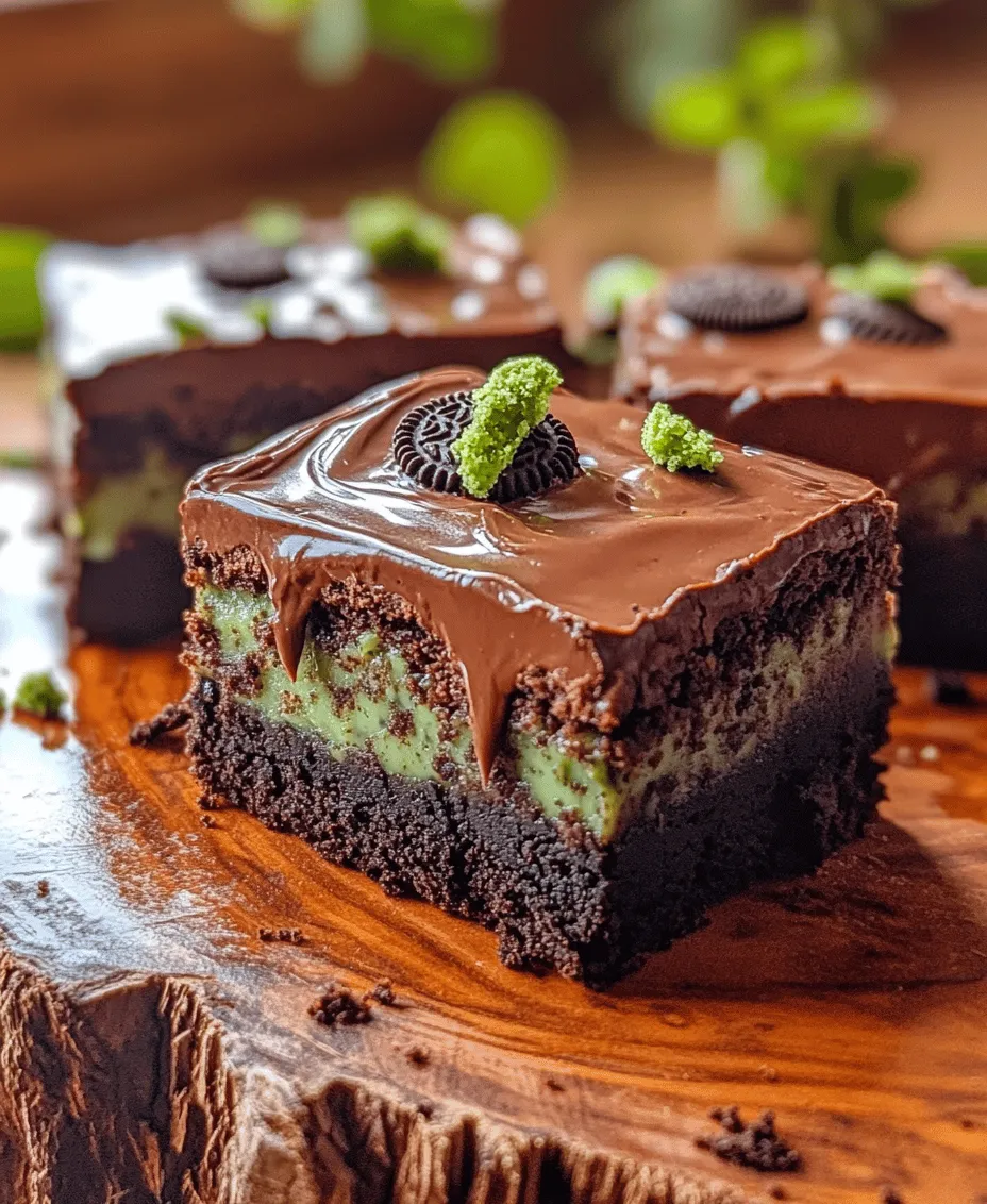 If you’re on the hunt for a dessert that tantalizes the taste buds while also making a striking visual impact, look no further than Triple Layer Fudgy Mint Oreo Brownies. This decadent treat is a symphony of flavors that combines the rich, velvety texture of brownies with the refreshing taste of mint Oreos and a luscious chocolate ganache topping. Each bite delivers an explosion of chocolate intermingled with a cool minty finish, making it an irresistible choice for any dessert lover.