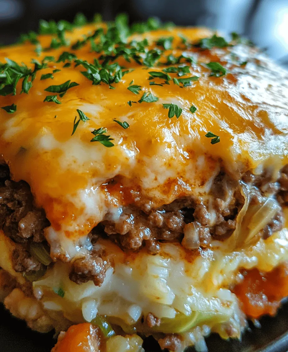 Cabbage Beef Bake Delight is a wholesome and hearty dish that brings together the nourishing elements of cabbage, lean ground beef, and rice into a savory casserole that is both satisfying and nutritious. In today's fast-paced world, integrating vegetables and lean proteins into our daily meals is crucial for maintaining a balanced diet. This recipe not only meets that need but also showcases how easy it can be to prepare a delicious and filling meal with minimal fuss.