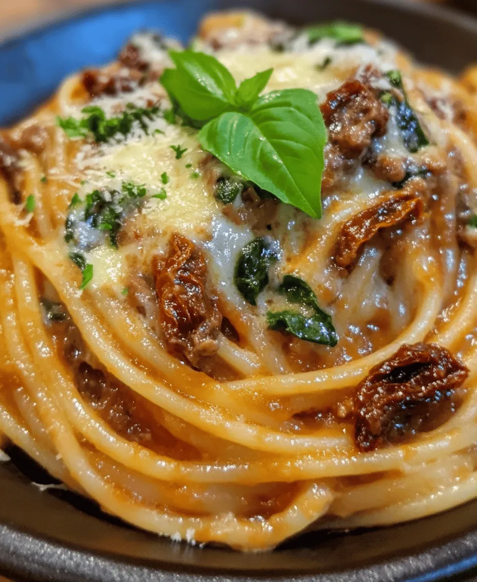 If you’re searching for a refined yet comforting pasta dish, look no further than Spaghetti & Spinach with Sun-Dried Tomato Cream Sauce. This delightful recipe masterfully combines the rich, creamy texture of the sauce with the vibrant flavors of sun-dried tomatoes and fresh spinach, resulting in an irresistible dish that pleases the palate. The luscious cream sauce, infused with garlic and the tang of sun-dried tomatoes, envelops perfectly cooked spaghetti for a meal that is both elegant and satisfying.