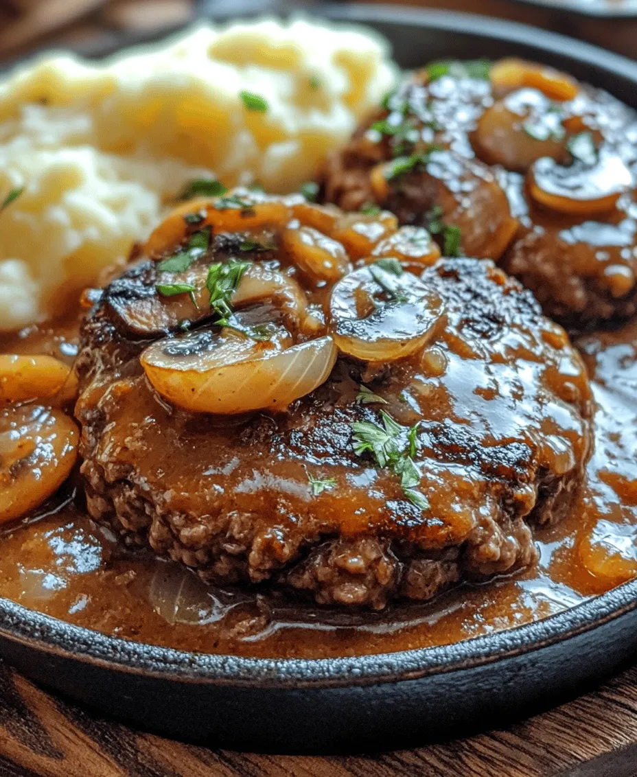 Salisbury Steak is a beloved classic that evokes feelings of warmth and nostalgia, often reminding home cooks of family dinners shared around the table. This Savory Skillet Salisbury Steak recipe takes the traditional dish to new heights, featuring a rich and flavorful mushroom gravy that perfectly complements the juicy beef patties. Ideal for both cozy family gatherings and quick weeknight meals, this recipe is simple yet exceptionally satisfying, making it a must-try for anyone looking to impress their loved ones with a hearty home-cooked meal.