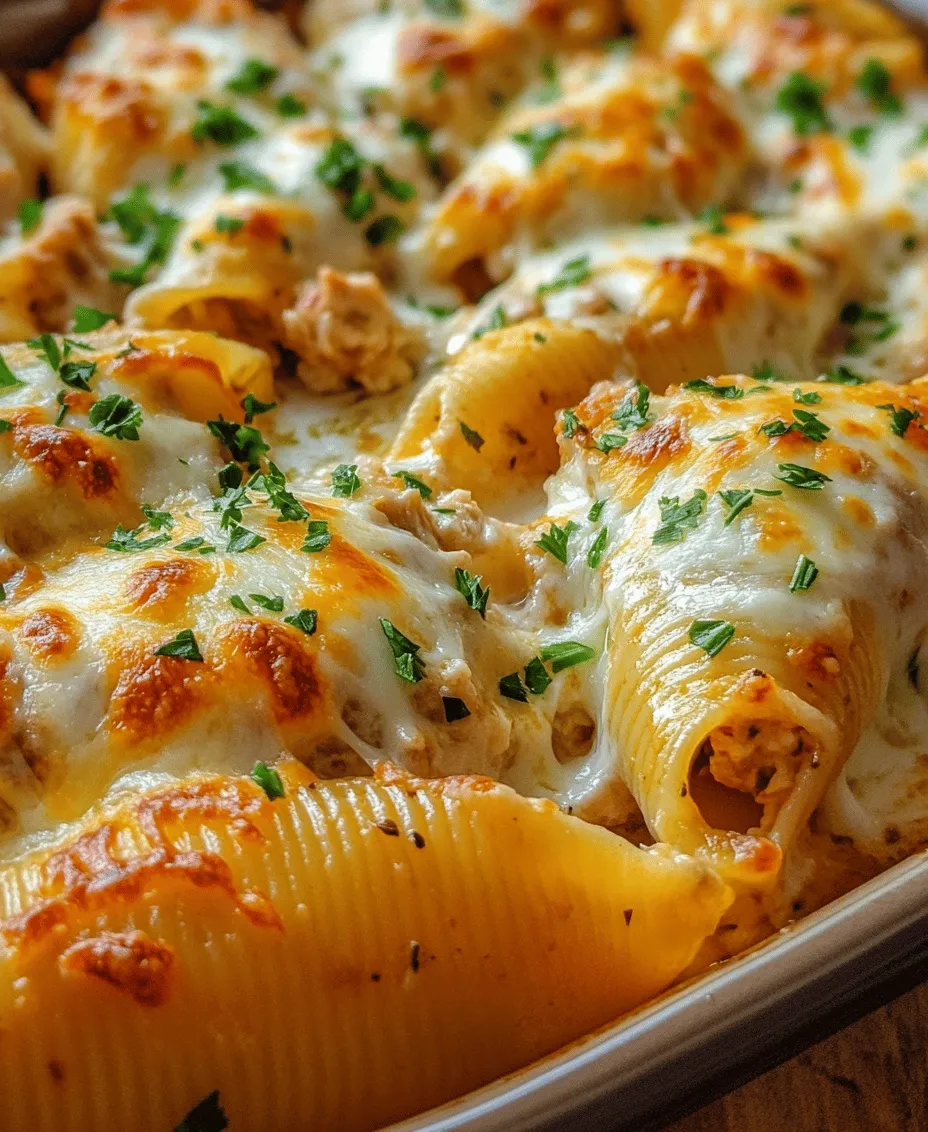 Garlic Butter Chicken Alfredo Stuffed Shells are a deliciously comforting dish that captures the essence of Italian cuisine while offering a delightful twist. Imagine large pasta shells, generously filled with a creamy mixture of garlic-infused butter, tender chicken, and rich cheeses, all enveloped in a luscious Alfredo sauce. This dish is not just a feast for the palate; it is a visual treat as well, perfect for impressing family and friends at gatherings or during a cozy family dinner.