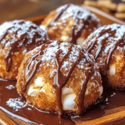 Discover the joy of making Heavenly Fried S'mores Bombs, a delightful twist on the classic campfire treat. This indulgent dessert combines the gooey goodness of chocolate and marshmallows with a crispy, golden-brown exterior, making it a perfect addition to any gathering or a sweet snack at home. Whether you’re hosting a backyard barbecue, having a cozy movie night, or simply craving something sweet, these fried s'mores bombs will surely impress your guests and satisfy your sweet tooth.