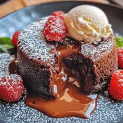 There’s something utterly enchanting about the experience of indulging in a warm chocolate lava cake. The anticipation builds as you dig your fork into the outer layer, only to unveil a rich, molten center that flows out like liquid chocolate, creating a dessert experience that is both visually stunning and deeply satisfying. This dessert has earned its place as a favorite in restaurants and home kitchens alike, captivating chocolate lovers with its irresistible charm.