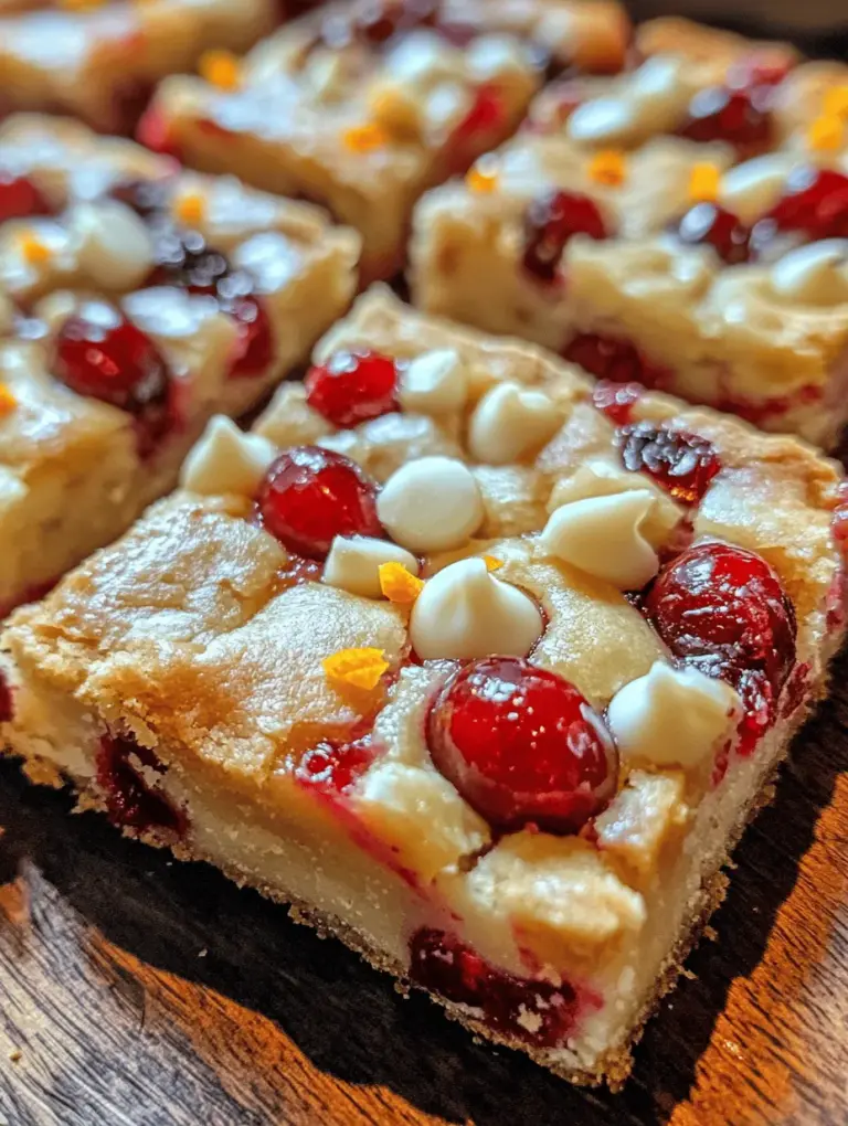 Shortbread has a long-standing history, originating in Scotland in the 12th century. Traditionally made with just three ingredients—flour, sugar, and butter—shortbread is celebrated for its crumbly texture and rich flavor. The beauty of shortbread bars lies in their simplicity; they require minimal effort yet deliver maximum satisfaction. With the addition of vibrant cranberries and optional white chocolate, these bars elevate the classic shortbread into a festive treat that embodies the flavors of the season.