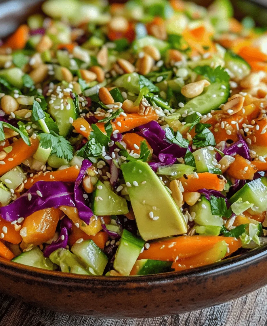 Are you searching for a salad that is as delightful to the palate as it is to the eyes? Look no further than the Vibrant Crunchy Asian Chopped Salad. This salad is a celebration of fresh, bold flavors and a variety of textures that come together to create a dish that is both refreshing and satisfying. Whether you are looking for a side dish to complement your main course or a light meal that doesn’t skimp on taste or nutrition, this salad checks all the boxes.