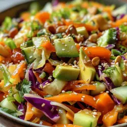 Are you searching for a salad that is as delightful to the palate as it is to the eyes? Look no further than the Vibrant Crunchy Asian Chopped Salad. This salad is a celebration of fresh, bold flavors and a variety of textures that come together to create a dish that is both refreshing and satisfying. Whether you are looking for a side dish to complement your main course or a light meal that doesn’t skimp on taste or nutrition, this salad checks all the boxes.