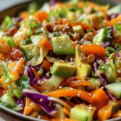 Are you searching for a salad that is as delightful to the palate as it is to the eyes? Look no further than the Vibrant Crunchy Asian Chopped Salad. This salad is a celebration of fresh, bold flavors and a variety of textures that come together to create a dish that is both refreshing and satisfying. Whether you are looking for a side dish to complement your main course or a light meal that doesn’t skimp on taste or nutrition, this salad checks all the boxes.